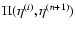 $\Pi(\eta^{(i)},\eta^{(n+1)})$