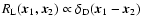 $R_{\rm L}({\vec x}_1,{\vec x}_2)\propto \delta_{\rm D}({\vec x}_1-{\vec x}_2)$