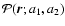 ${\cal P}({\vec r};a_1,a_2)$