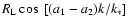 $R_{\rm L} \cos~[(a_1-a_2)k/k_*]$