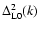 $\Delta^2_{\rm L0}(k)$