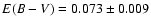 $E(B-V) = 0.073\pm0.009$