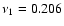 $\nu_1 = 0.206$