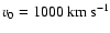 $v_0=1000~\mbox{km}~\mbox{s}^{-1}$