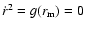 $\dot{r}^2=g(r_{\rm m})=0$