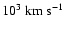$ 10^3~\mbox{km}~\mbox{s}^{-1}$