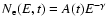 $N_{\rm e}(E,t)=A(t)E^{-\gamma}$