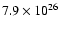 $7.9\times10^{26}$