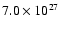 $7.0 \times10^{27}$