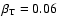 $\beta_{\rm T}=0.06$