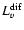 $L_v^{\rm dif}$