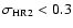 $\sigma _{\rm {HR2}} < 0.3$