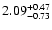$\rm 2.09_{-0.73}^{+0.47}$