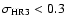 $\sigma _{\rm {HR3}} < 0.3$
