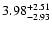 $\rm 3.98_{-2.93}^{+2.51}$