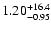 $\rm 1.20_{-0.95}^{+16.4}$