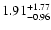 $\rm 1.91_{-0.96}^{+1.77}$