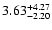 $\rm 3.63_{-2.20}^{+4.27}$