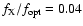 $f_{\rm {X}}/f_{\rm {opt}}=0.04$
