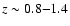 $z\sim0.8{-}1.4$