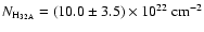 $N_{\rm {H_{32A}}}=(10.0 \pm 3.5) \times 10^{22}~{\rm cm^{-2}}$