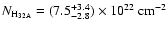 $N_{\rm {H_{32A}}}=(7.5_{-2.8}^{+3.4}) \times 10^{22}~{\rm cm^{-2}}$