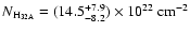 $N_{\rm {H_{32A}}}=(14.5_{-8.2}^{+7.9}) \times 10^{22}~{\rm cm^{-2}}$