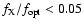$f_{\rm {X}}/f_{\rm {opt}} < 0.05$