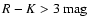 $R-K > 3~{{\rm mag}}$