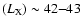 $(L_{\rm {X}}) \sim 42{-}43$