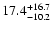 $\rm 17.4_{-10.2}^{+16.7}$