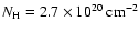 $N_{\rm H}=2.7 \times 10^{20}~{\rm cm^{-2}}$