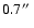 $0.7\hbox {$^{\prime \prime }$ }$