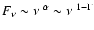 $F_{\rm {\nu}} \sim \nu^ {~\alpha} \sim \nu^{~1-\Gamma}$