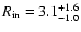 $R_{\rm in}=3.1^{+1.6}_{-1.0}$