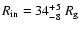 $R_{\rm in}=34^{+5}_{-8}~R_{\rm g}$
