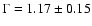 $\Gamma=1.17\pm0.15$