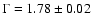 $\Gamma=1.78\pm0.02$