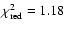 $\chi^{2}_{\rm red}= 1.18$