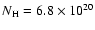 $N_{\rm H}=6.8\times 10^{20}$