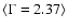 $\langle \Gamma=2.37\rangle$