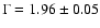 $\Gamma=1.96\pm0.05$