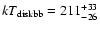 $kT_{\rm diskbb}=211^{+33}_{-26}$