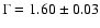 $\Gamma=1.60\pm0.03$