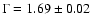 $\Gamma=1.69\pm0.02$