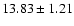 $13.83\pm1.21 $
