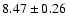 $8.47\pm0.26$