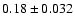 $0.18\pm0.032$