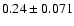 $0.24\pm0.071$