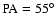 ${\rm PA}=
55^{\circ}$